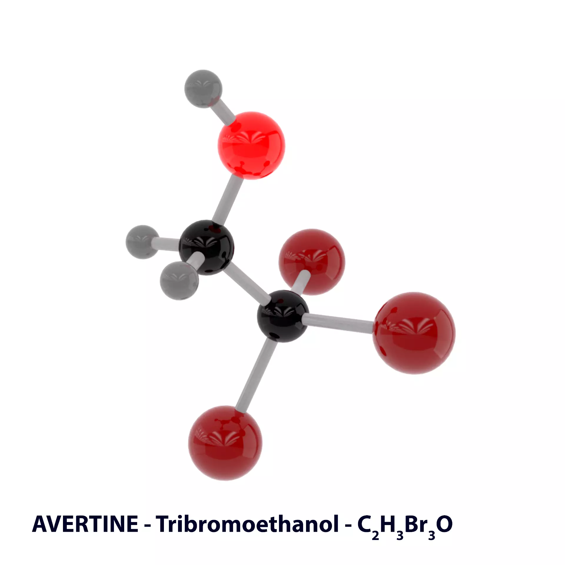 Drug TRIBROMOETHANOL - AVERTIN - Molecule Free 3D model