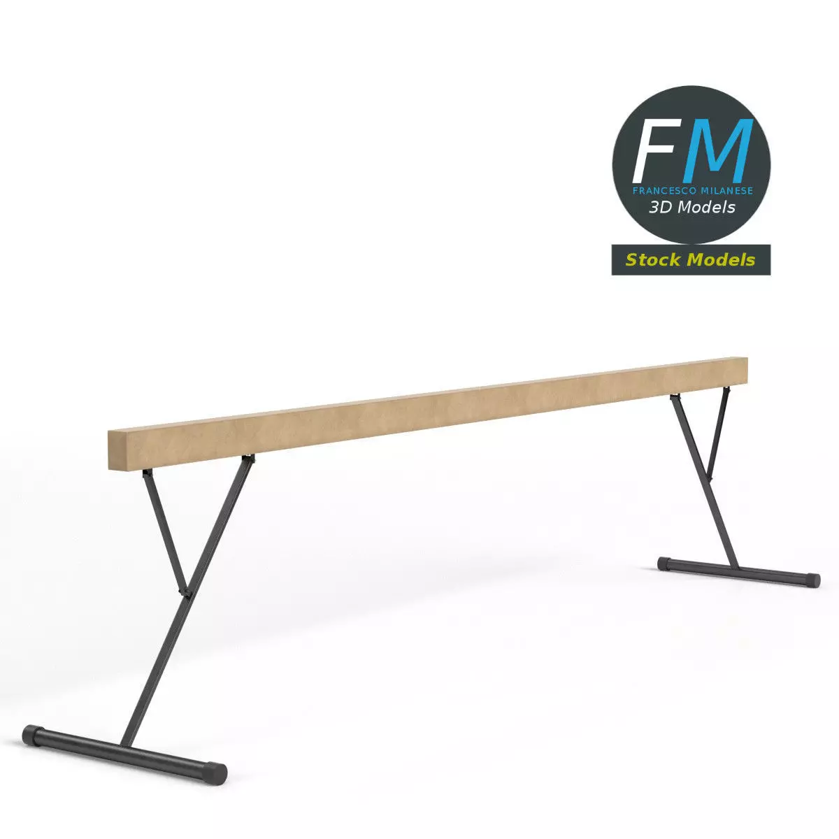 Balance beam 3D model_0