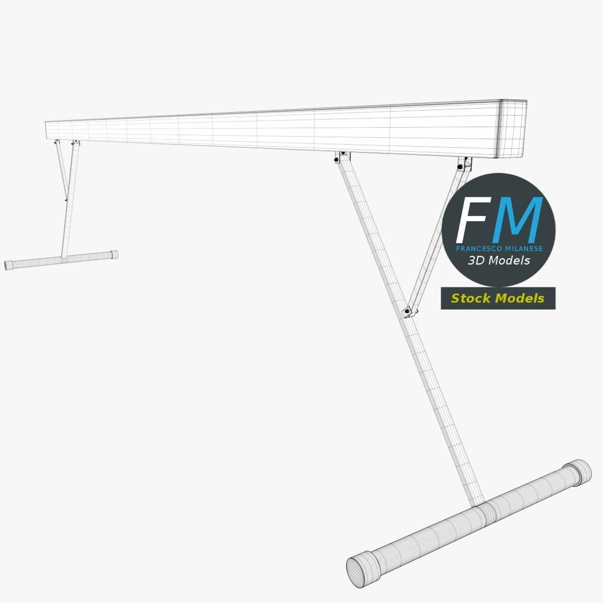 Balance beam 3D model_7
