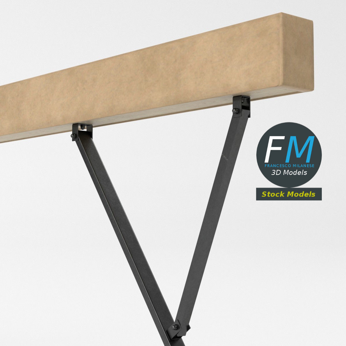 Balance beam 3D model_5