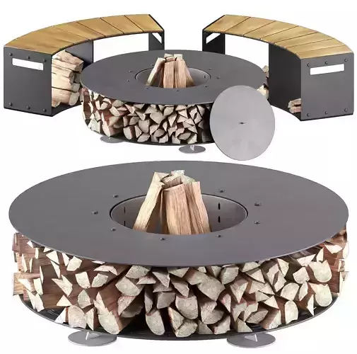 BBQ fireplace 3D model BBQ fireplace 3D model