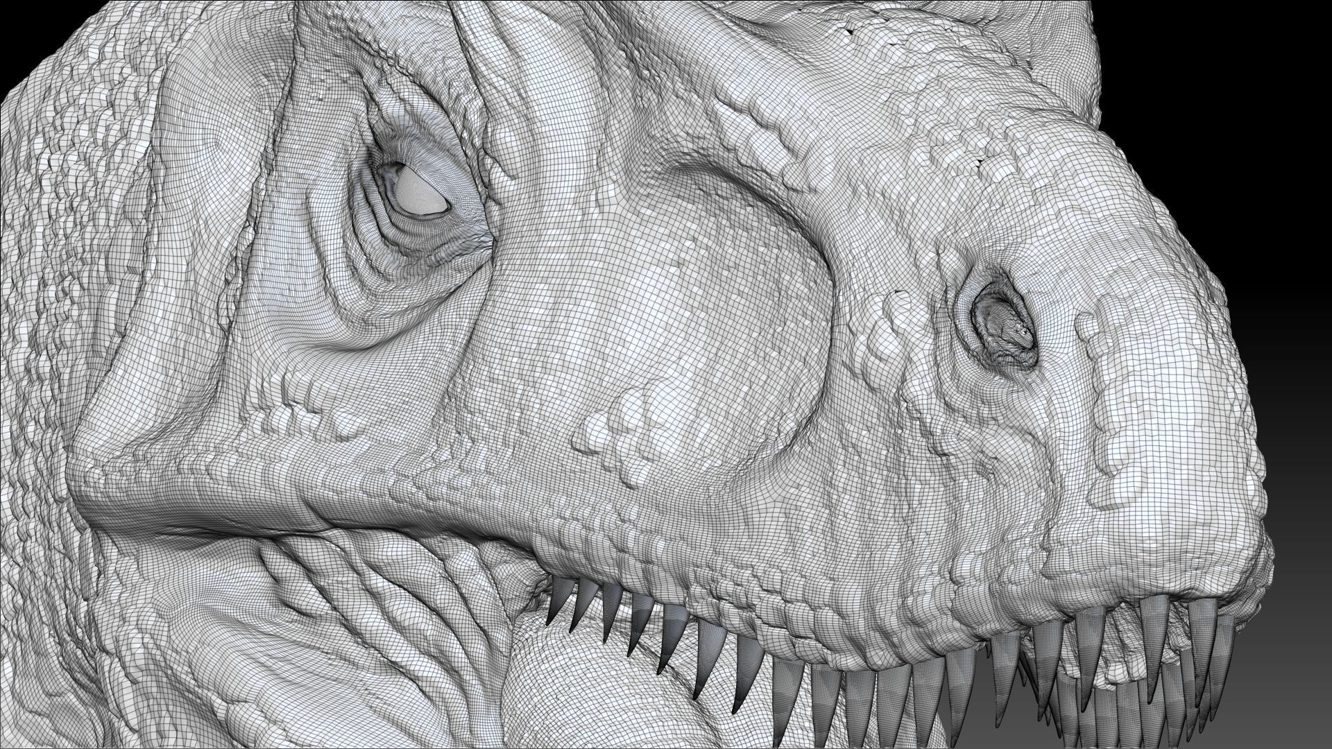 Dinosaur Allosaurus Sculpt Project 3D model_8