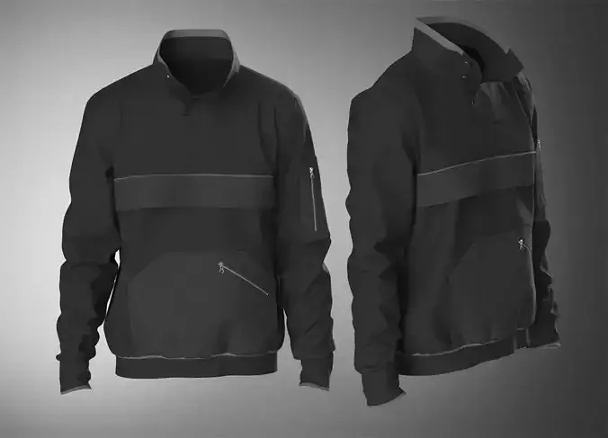 Windbreaker Jacket 3D model
