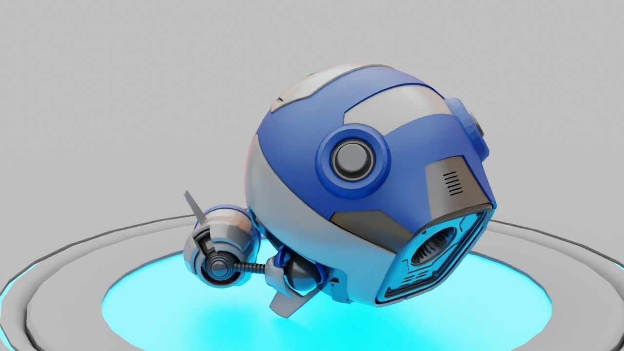 Ball Droid rigged - animated character 3D model_13