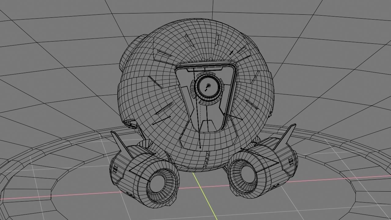 Ball Droid rigged - animated character 3D model_24