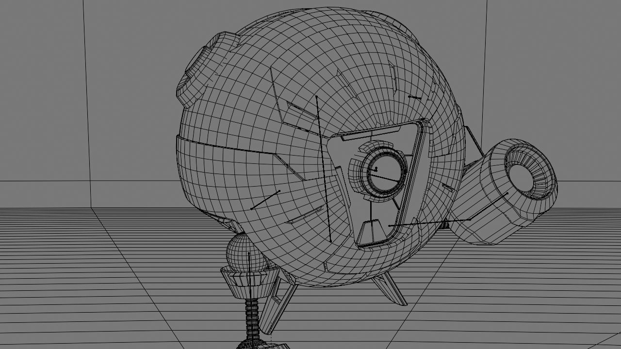 Ball Droid rigged - animated character 3D model_27