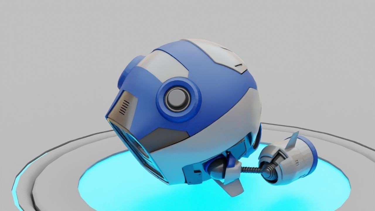 Ball Droid rigged - animated character 3D model_4