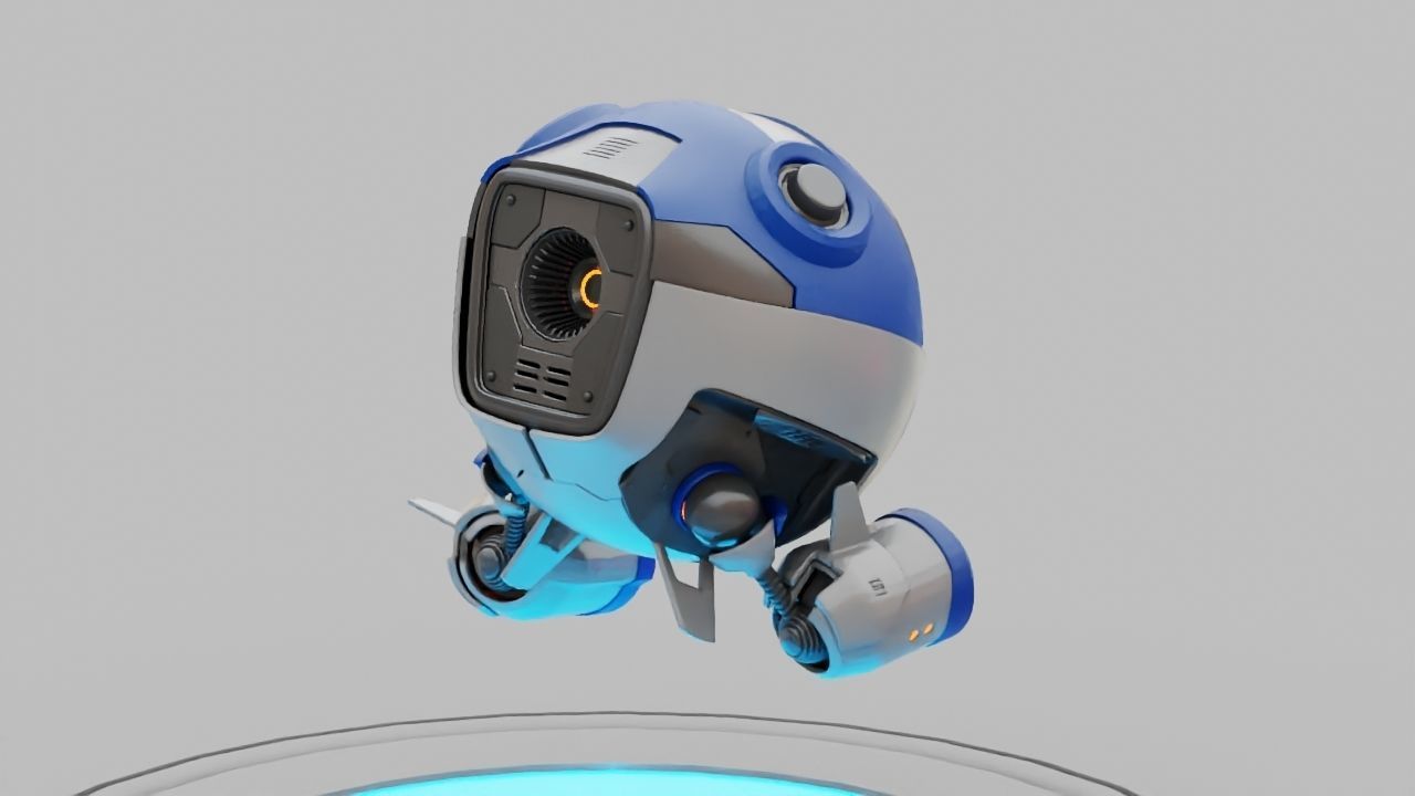 Ball Droid rigged - animated character 3D model_5