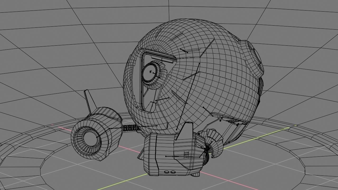 Ball Droid rigged - animated character 3D model_25