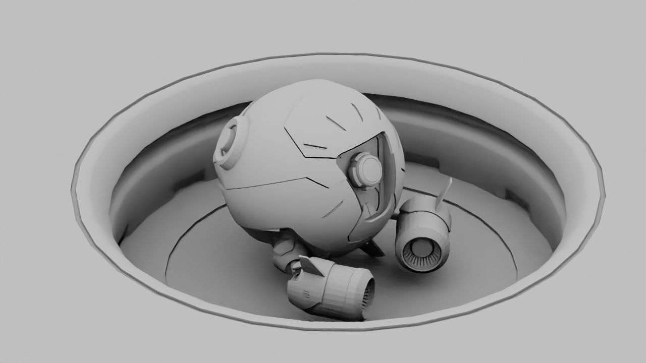 Ball Droid rigged - animated character 3D model_22