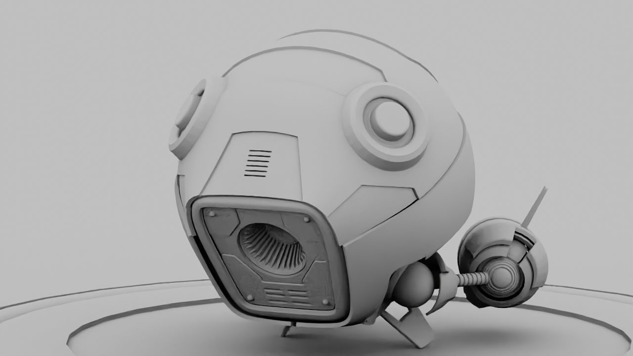 Ball Droid rigged - animated character 3D model_21