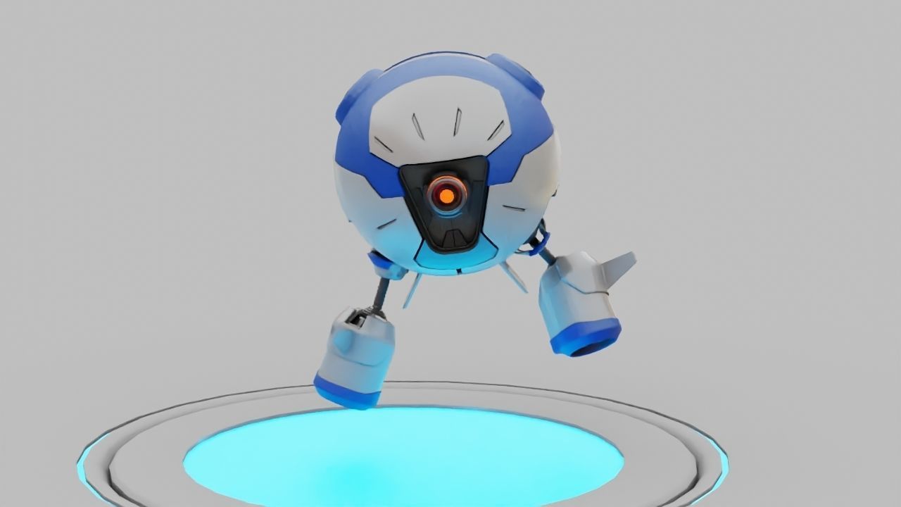 Ball Droid rigged - animated character 3D model_15