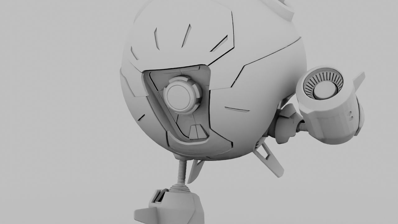 Ball Droid rigged - animated character 3D model_16