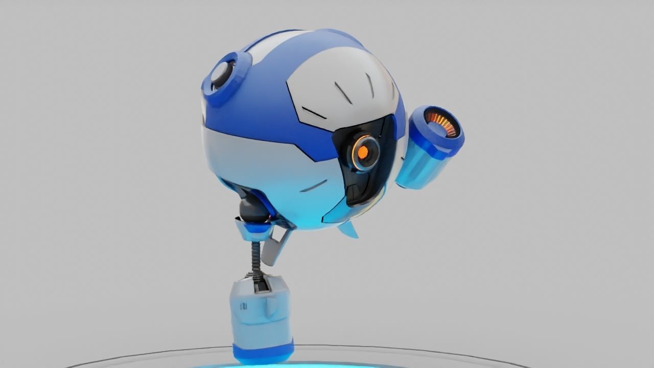 Ball Droid rigged - animated character 3D model_8