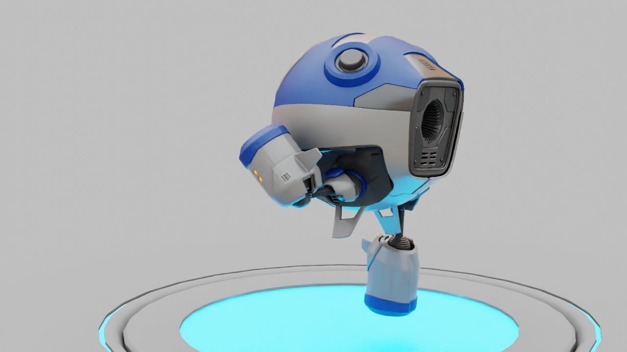 Ball Droid rigged - animated character 3D model_10