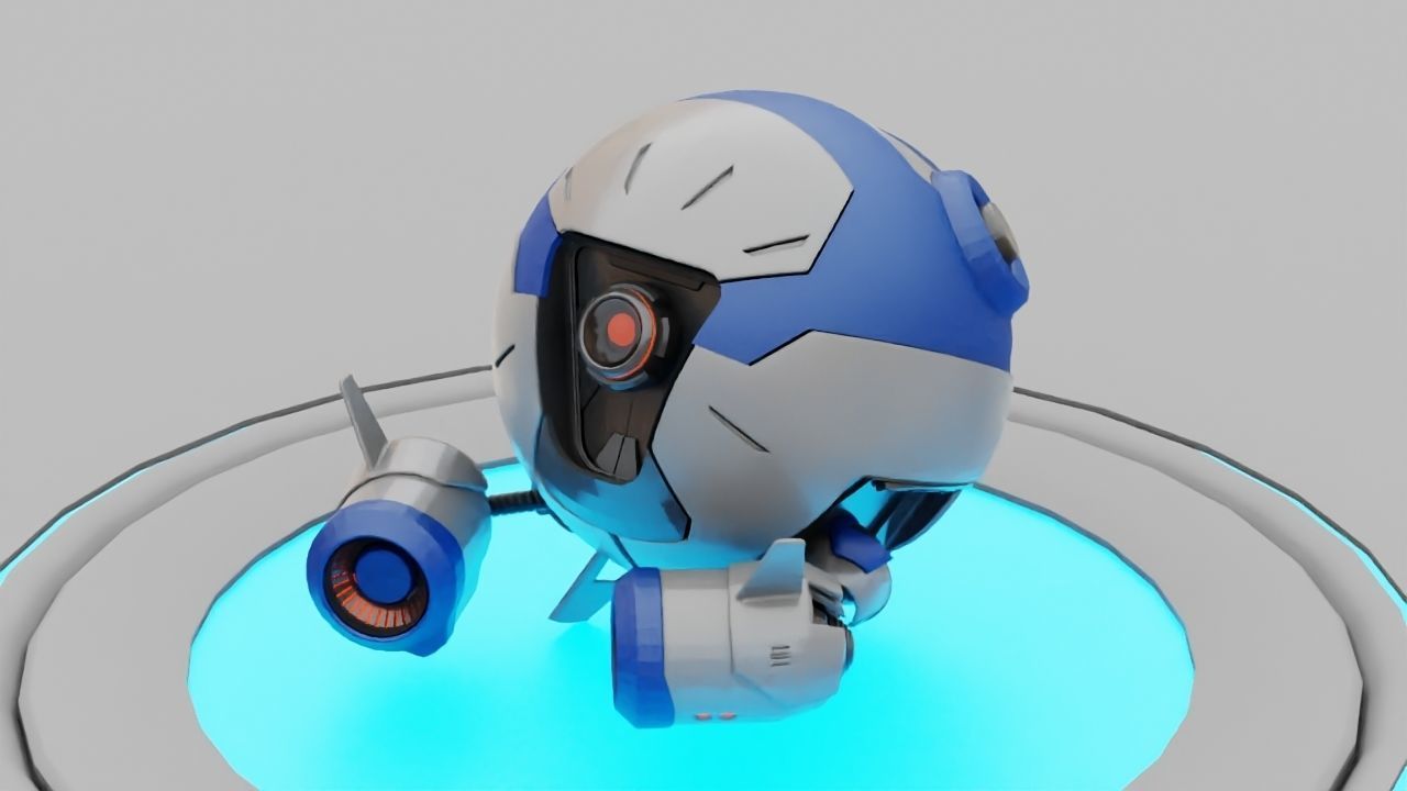 Ball Droid rigged - animated character 3D model_12