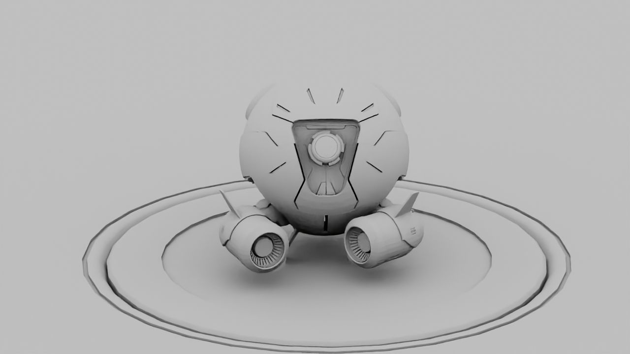 Ball Droid rigged - animated character 3D model_19