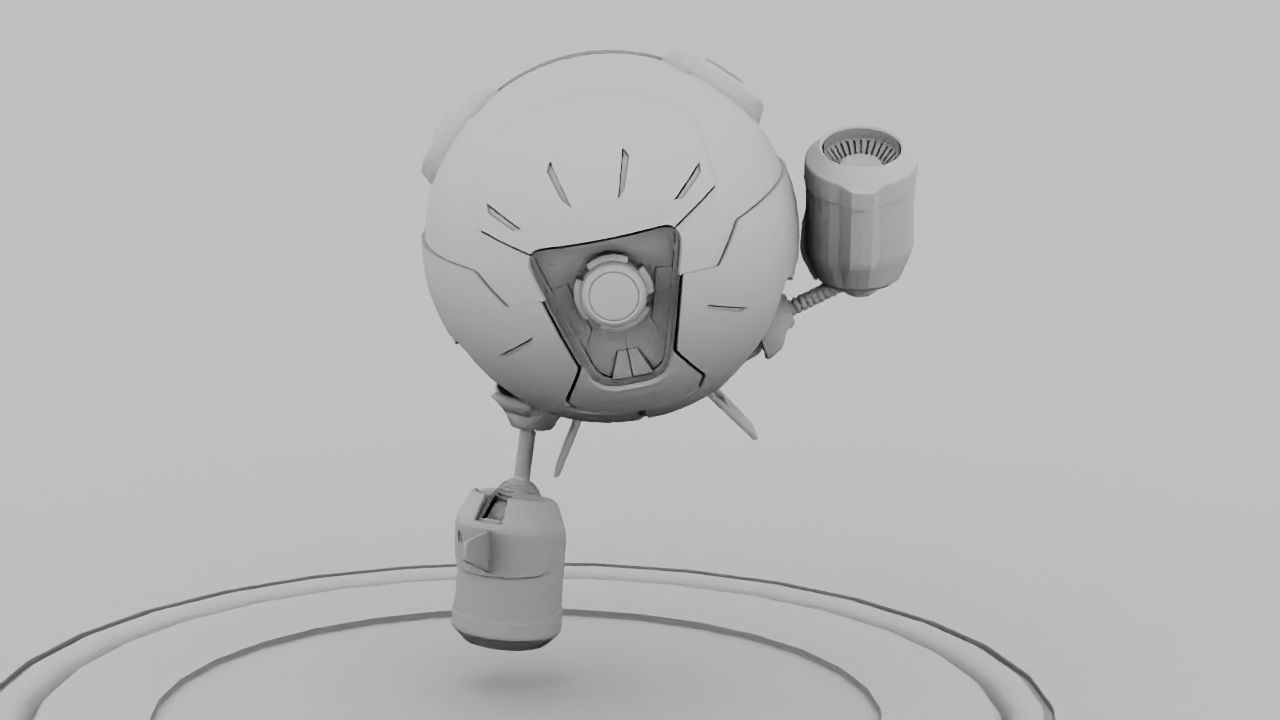 Ball Droid rigged - animated character 3D model_23