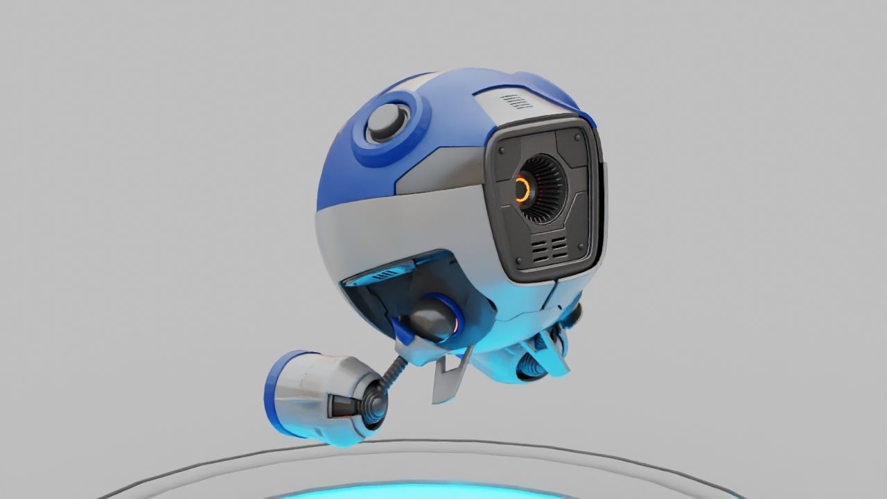 Ball Droid rigged - animated character 3D model_6