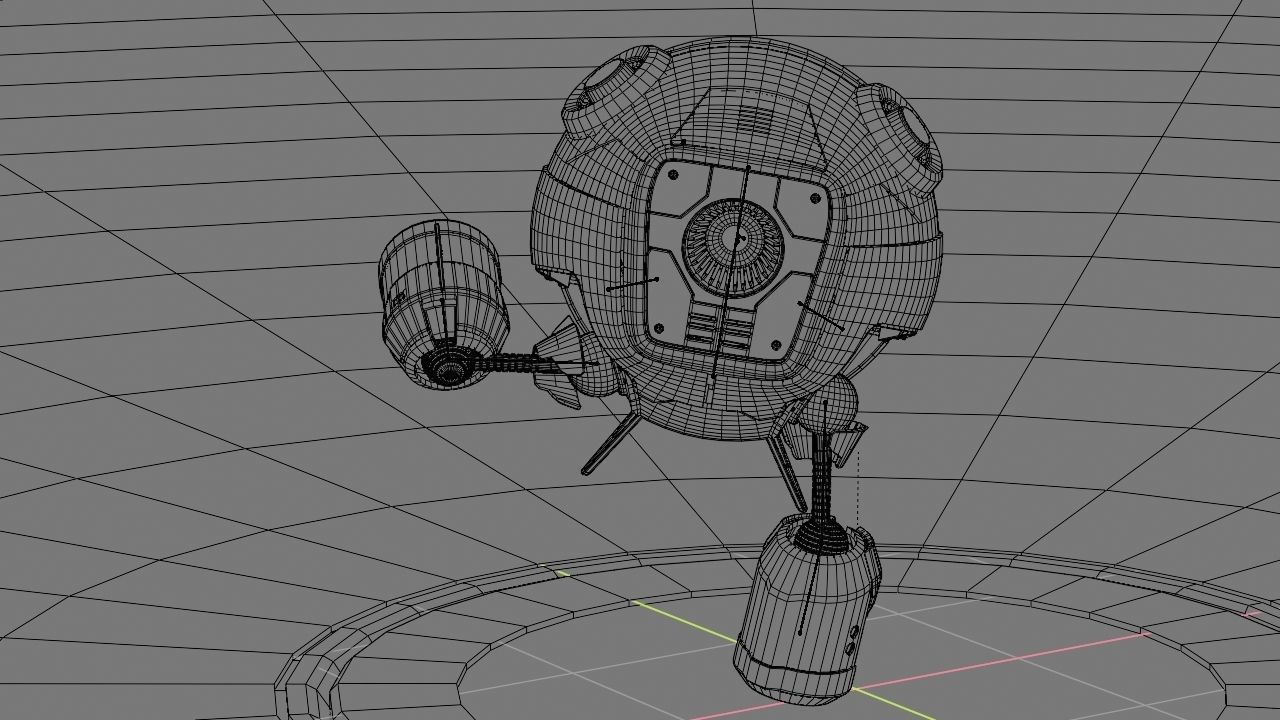 Ball Droid rigged - animated character 3D model_26
