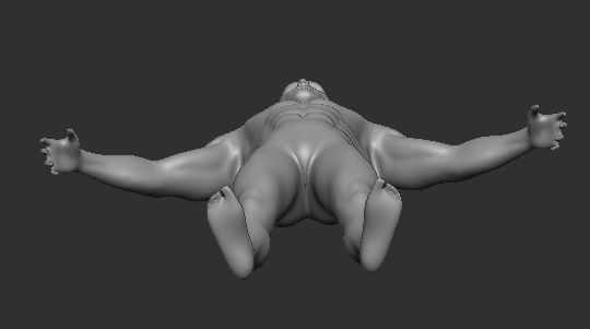 Lean Body muscular  upper body  3D model_2