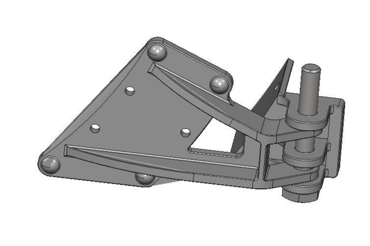 Smoke Box Hinge 1Scale Live Steam 3D Steel Print Free 3D print model_1