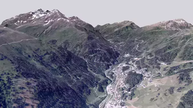  Mountain landscape  3D model