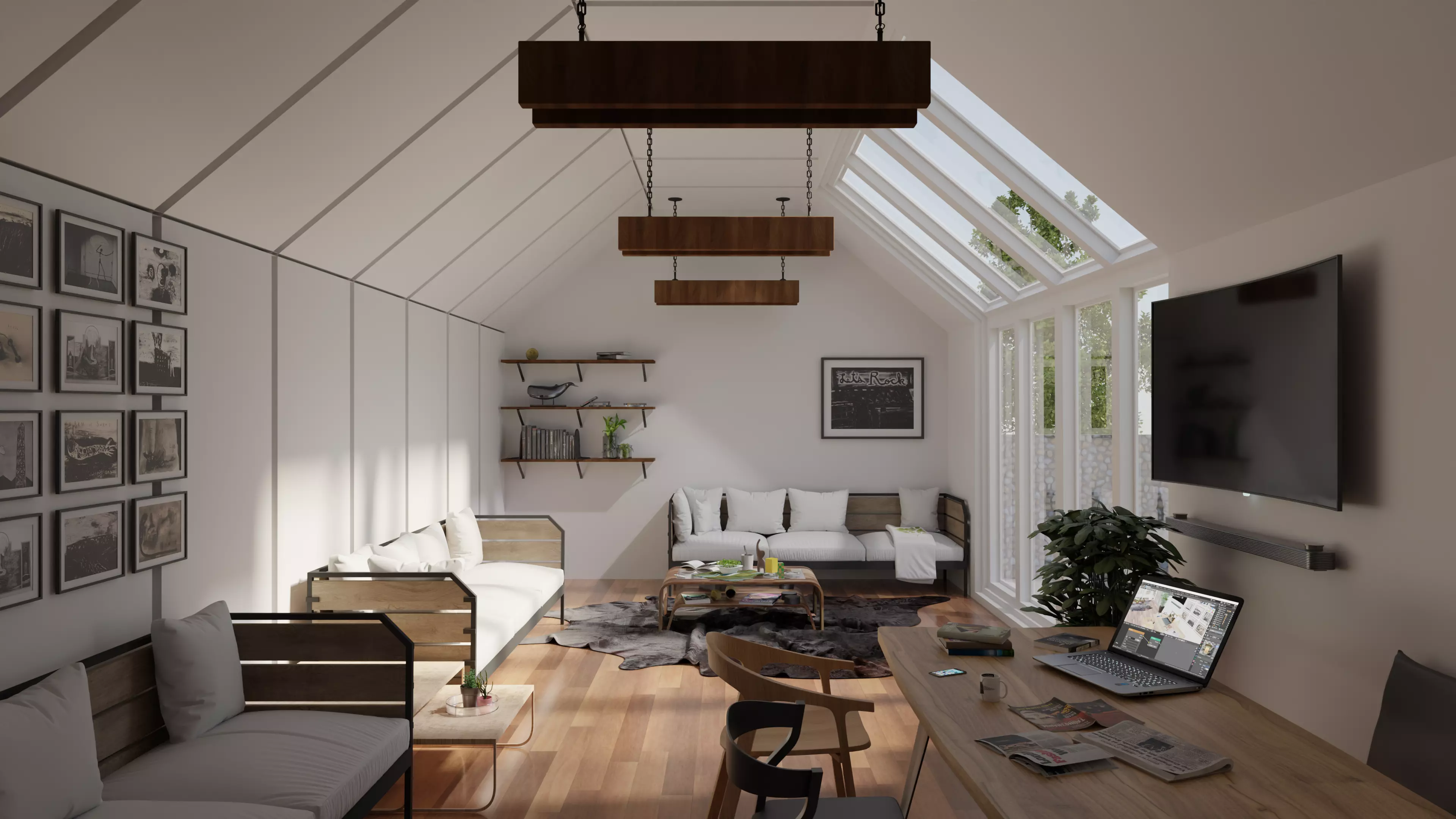 Interior Design Architectural scene 3D model_0