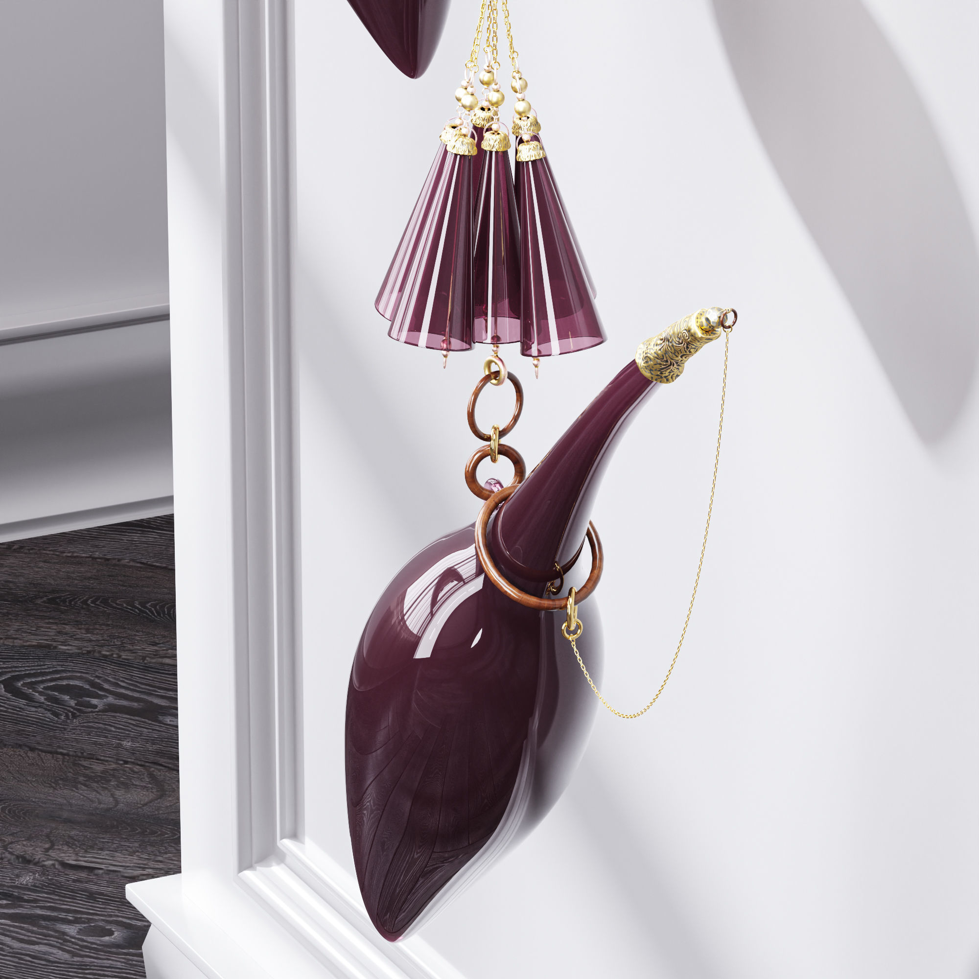 Birds The Glass Art Sculpture Jenny Pohlman and Sabrina Knowles 3D model_2