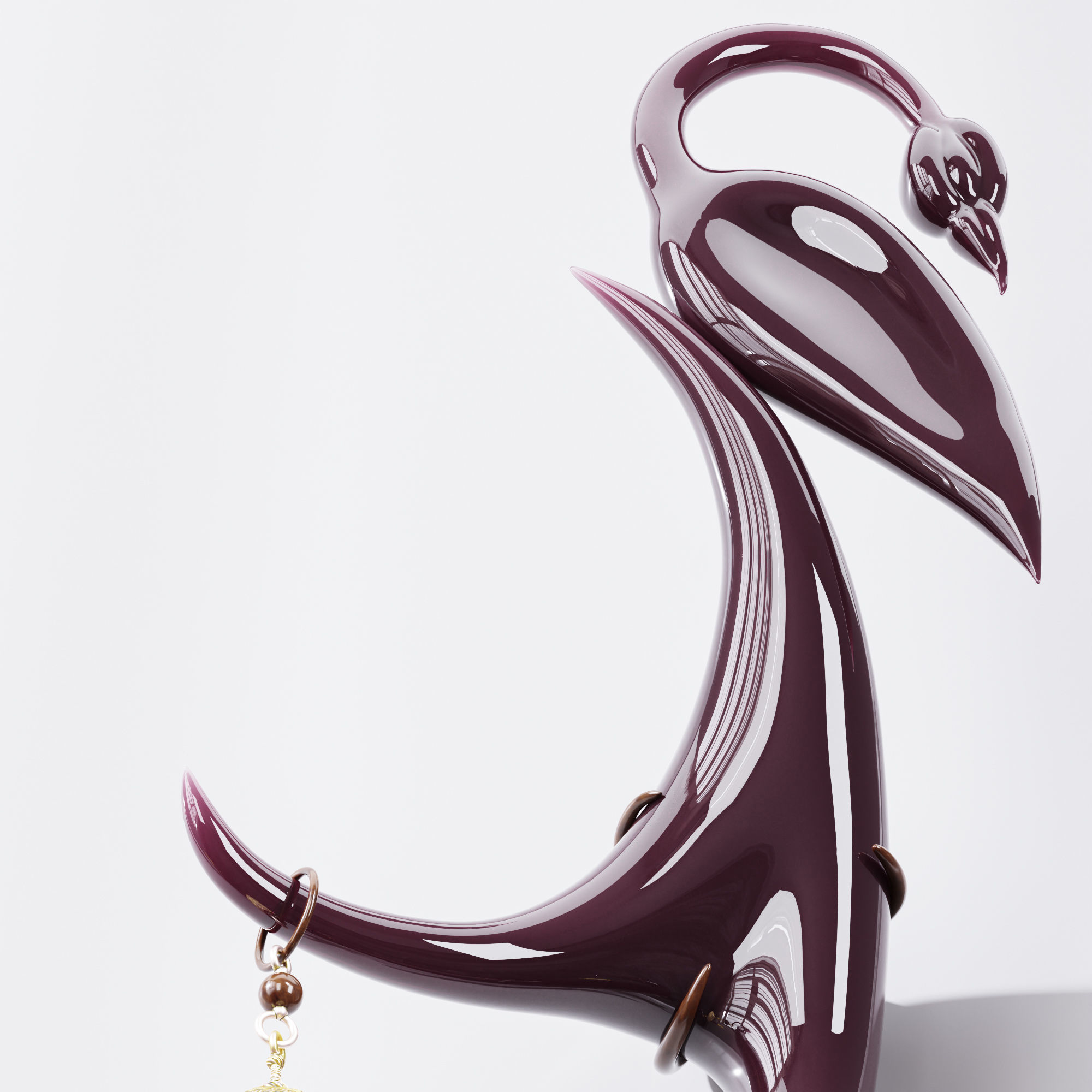 Birds The Glass Art Sculpture Jenny Pohlman and Sabrina Knowles 3D model_3