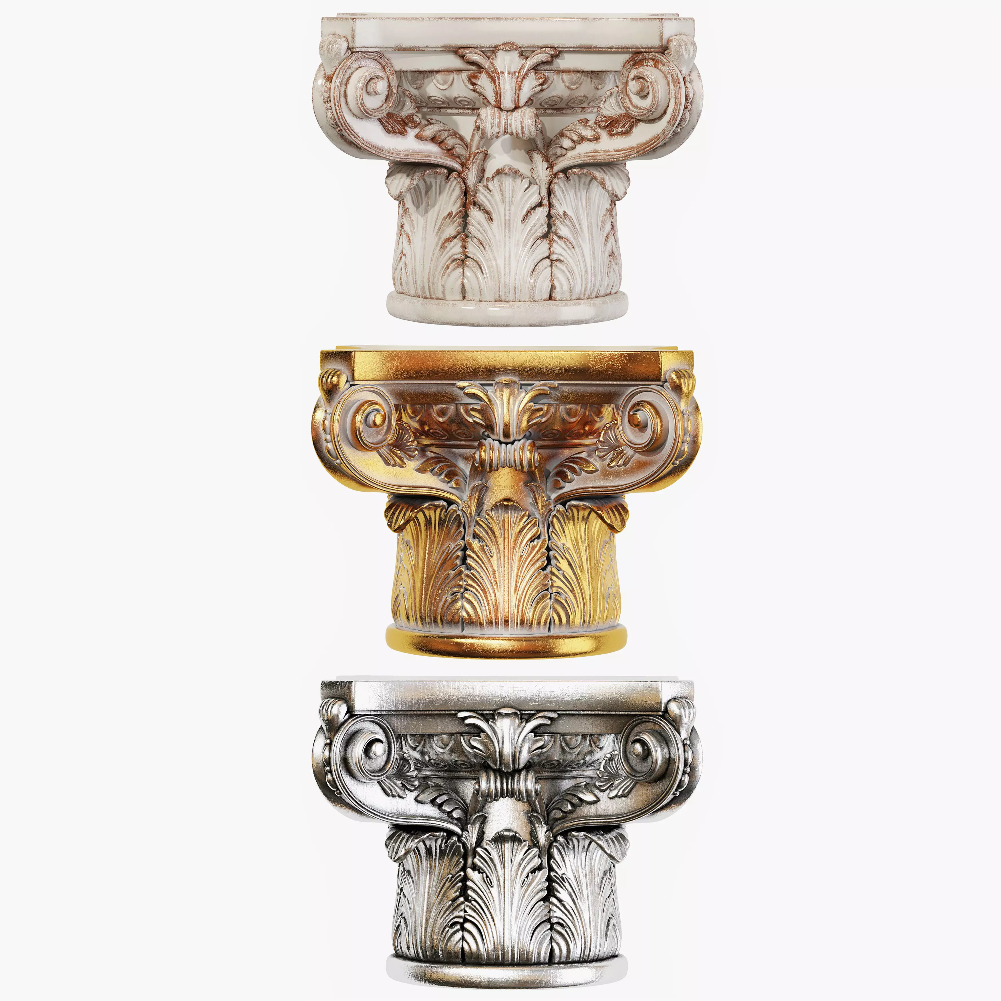 Classic capital 04 3D model_0
