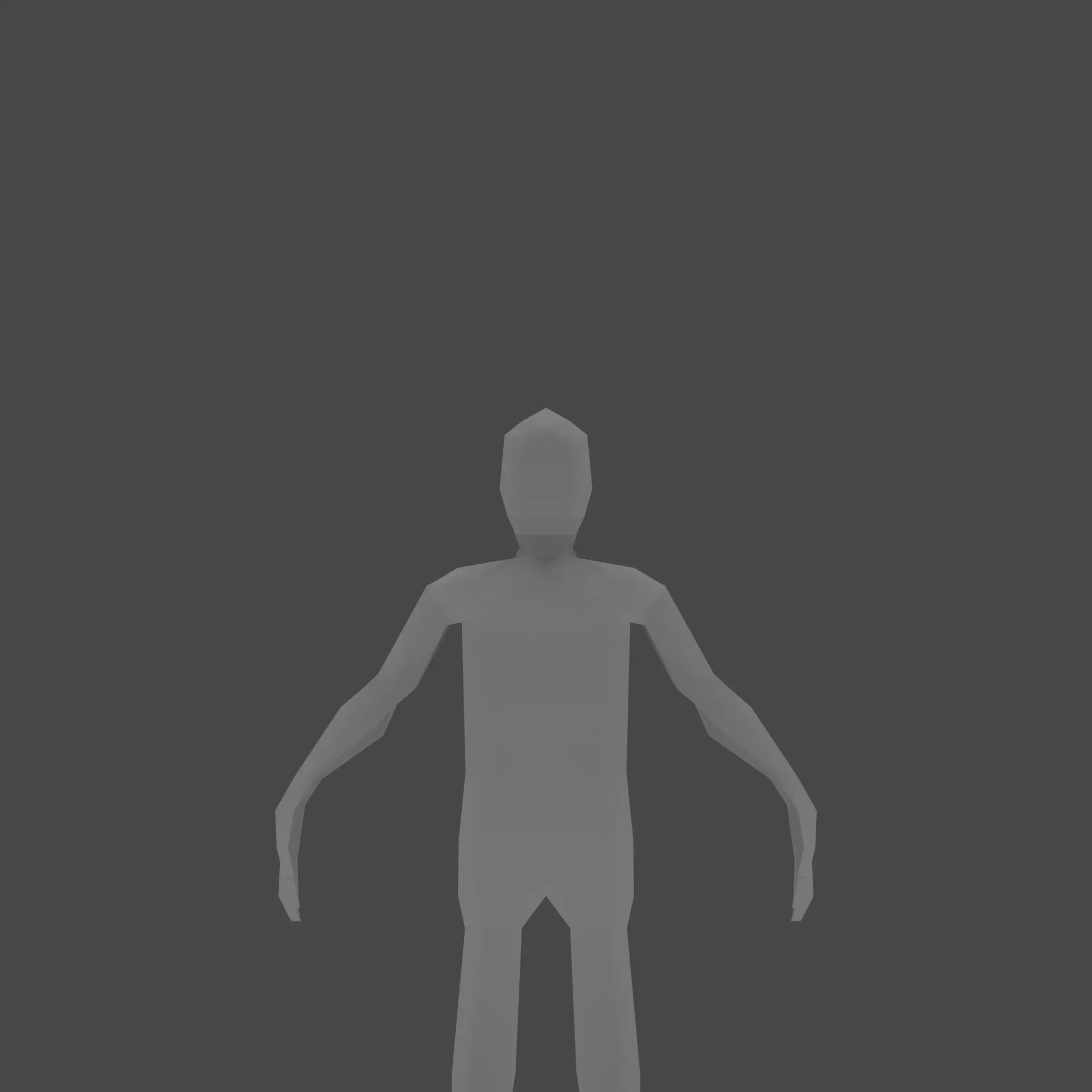 Low Poly Male zombie Low-poly 3D model_0