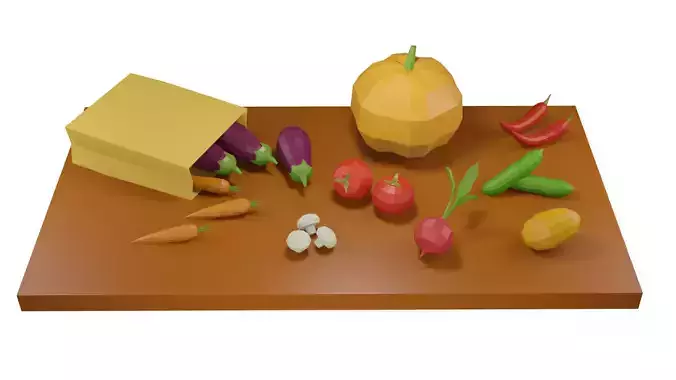 Game Ready Vegetable Models Low-poly 3D model