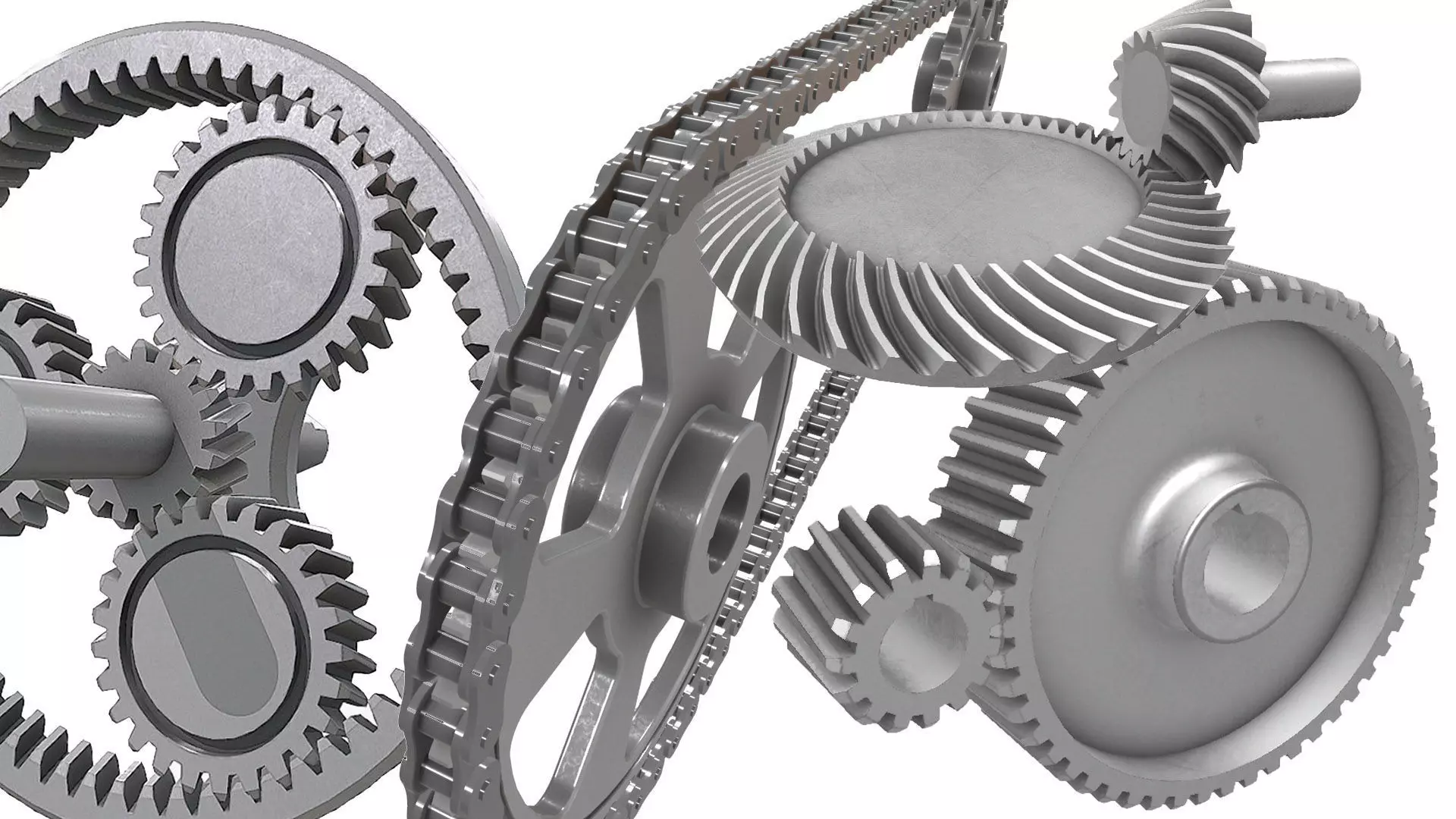 Gears animations lowpoly 3D Model Pack