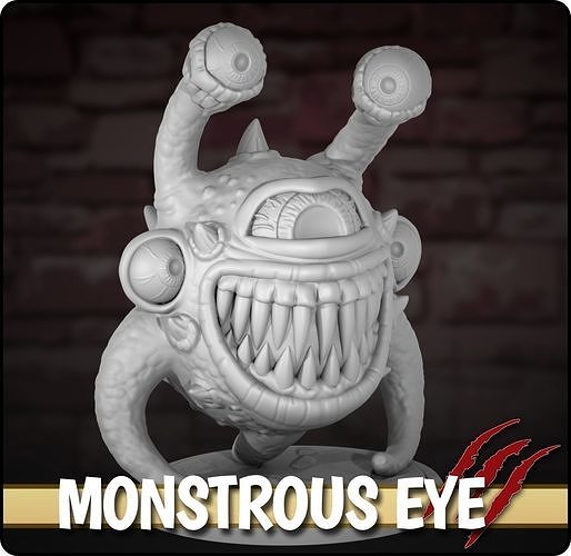 Monstrous Eye RPG Miniature 3D print model