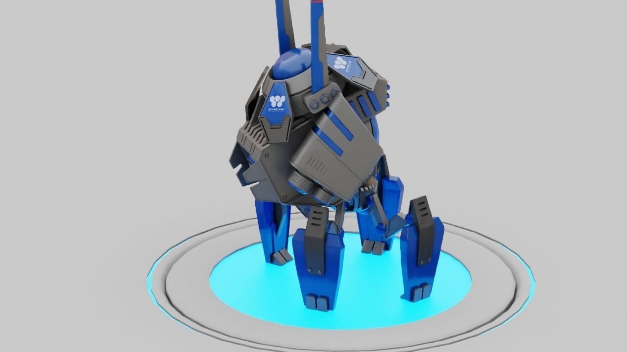 Spy Robot rigged - animated character 3D model_8