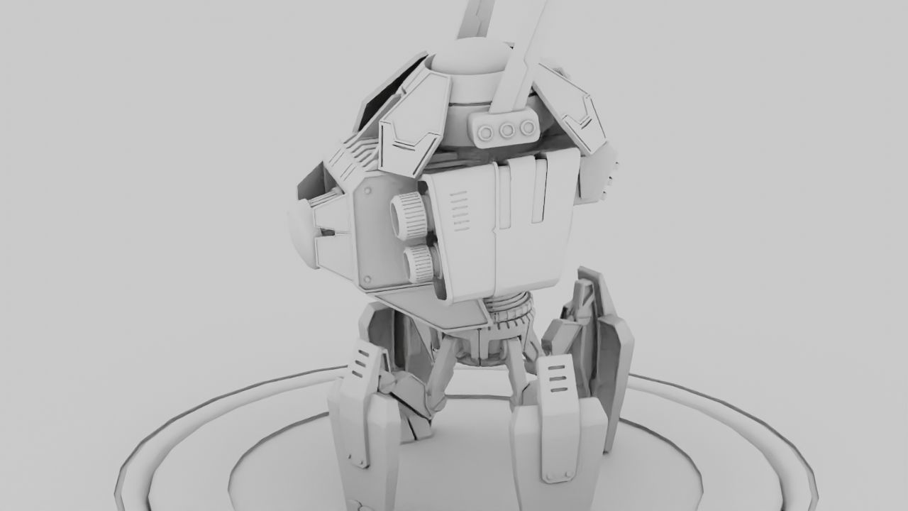 Spy Robot rigged - animated character 3D model_17