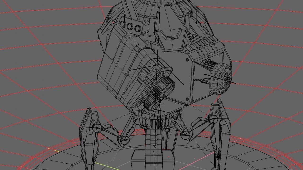 Spy Robot rigged - animated character 3D model_25