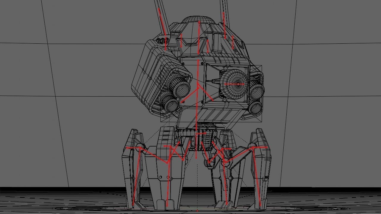 Spy Robot rigged - animated character 3D model_28