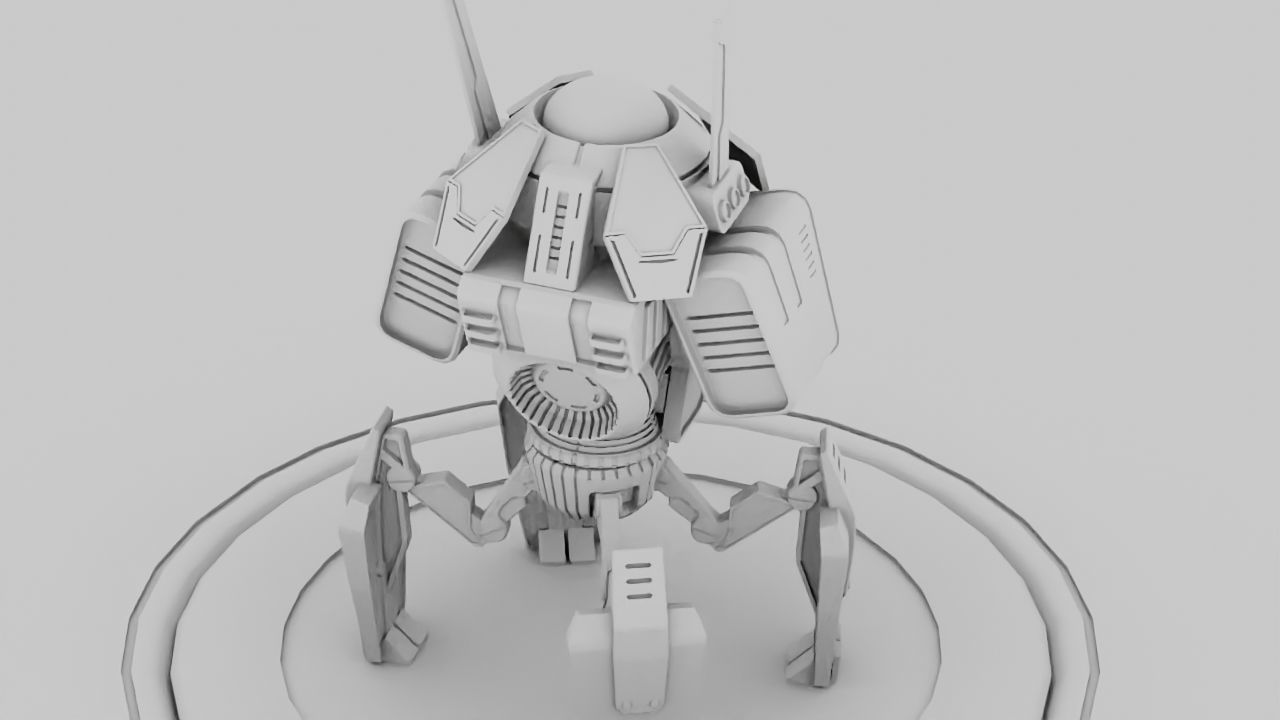 Spy Robot rigged - animated character 3D model_19
