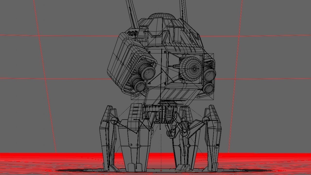 Spy Robot rigged - animated character 3D model_27