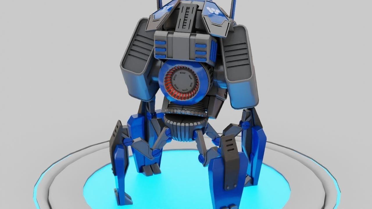 Spy Robot rigged - animated character 3D model_15