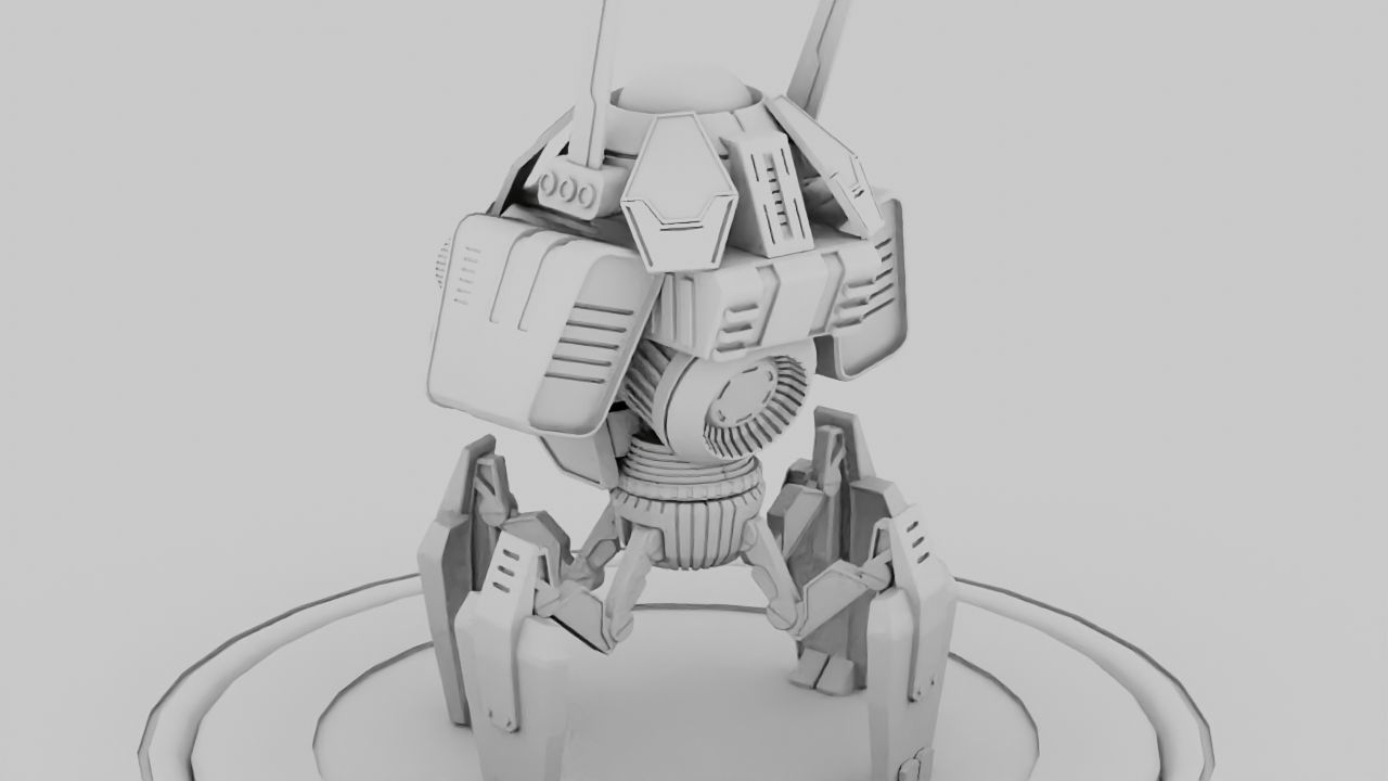 Spy Robot rigged - animated character 3D model_18