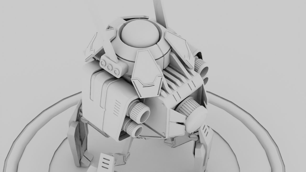 Spy Robot rigged - animated character 3D model_21