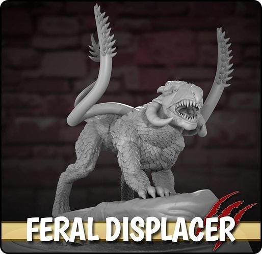 Feral Displacer RPG Miniature 3D print model