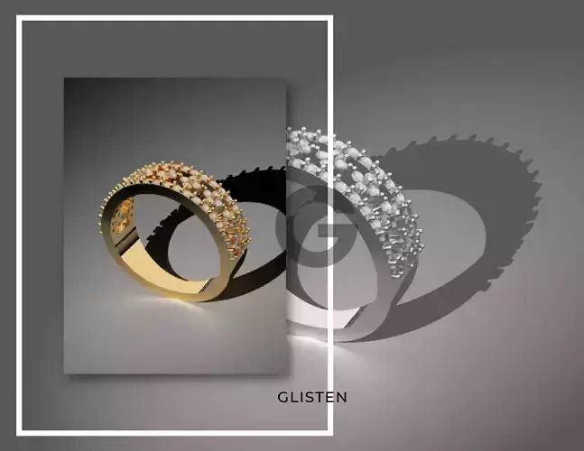 Moissanite Ring - GLISTEN  3D print model