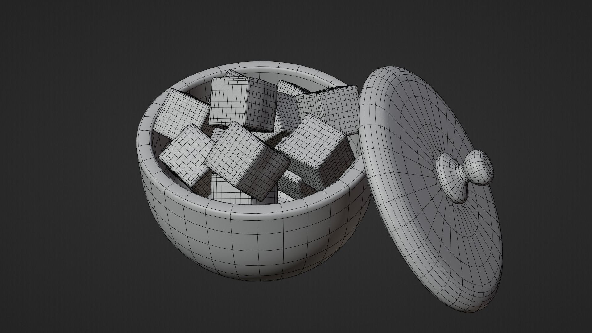 Turkish Delight Low-poly 3D model_6