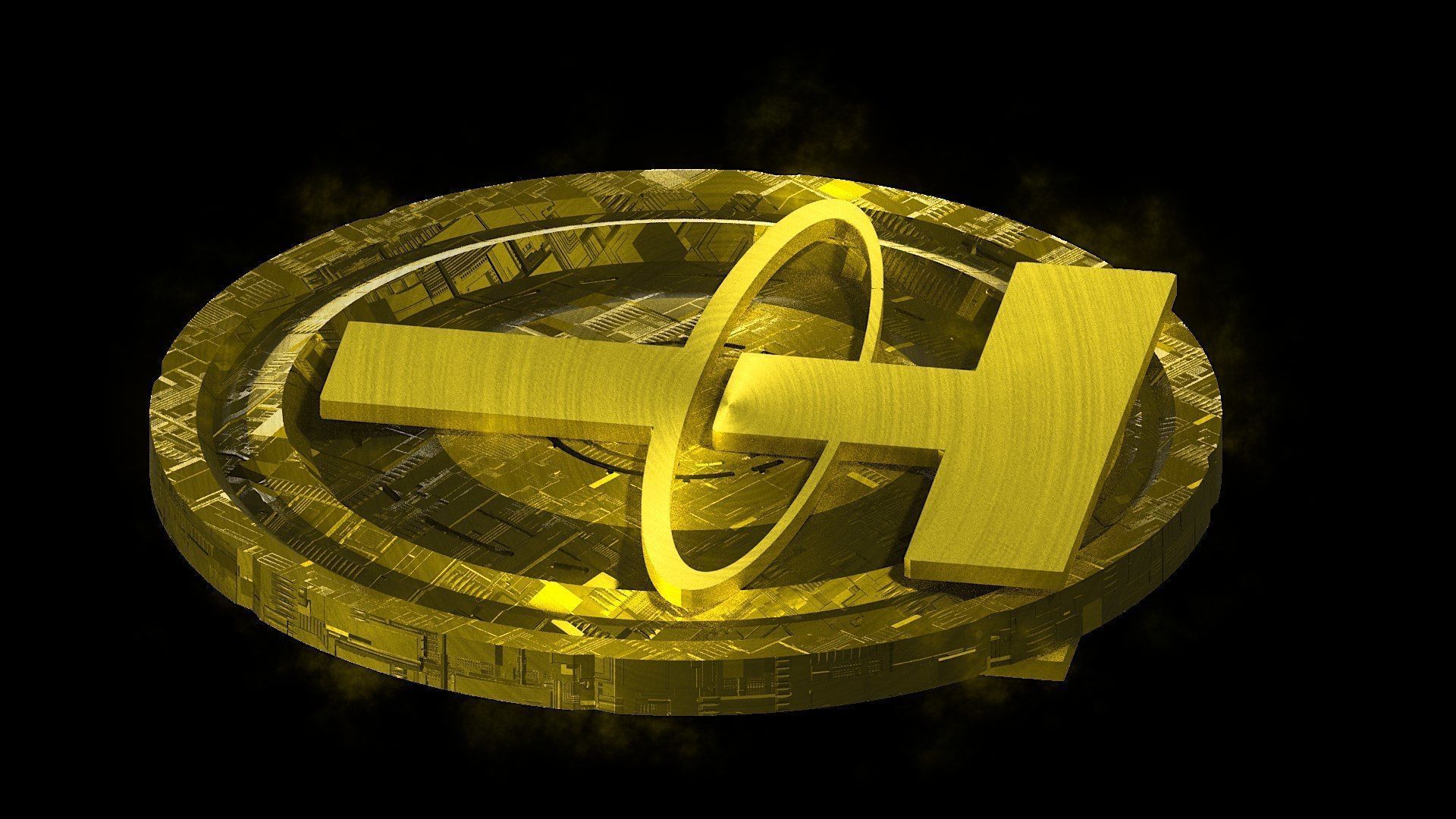 USDT Tether Btc Bitcoin Crypto Coin Token Blockchain Nft 0255 3D model_2