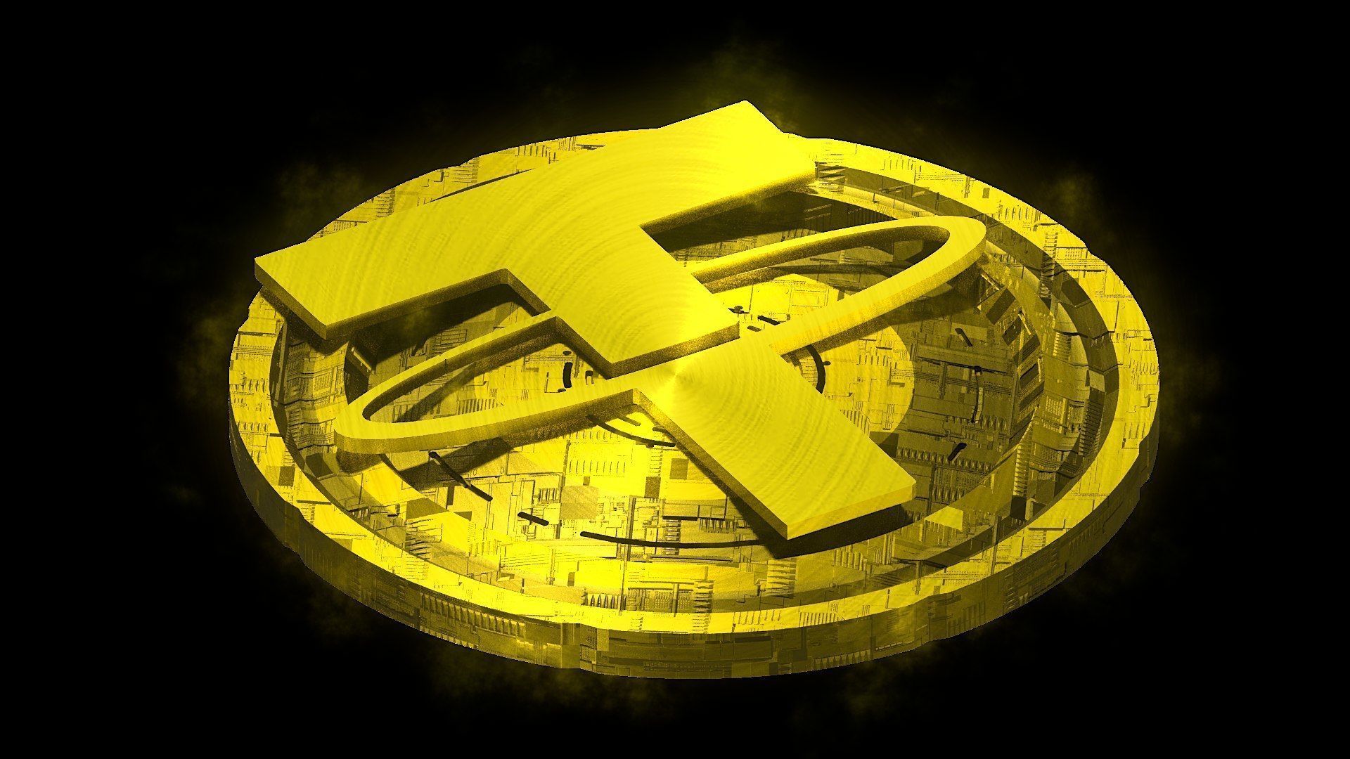 USDT Tether Btc Bitcoin Crypto Coin Token Blockchain Nft 0255 3D model_3