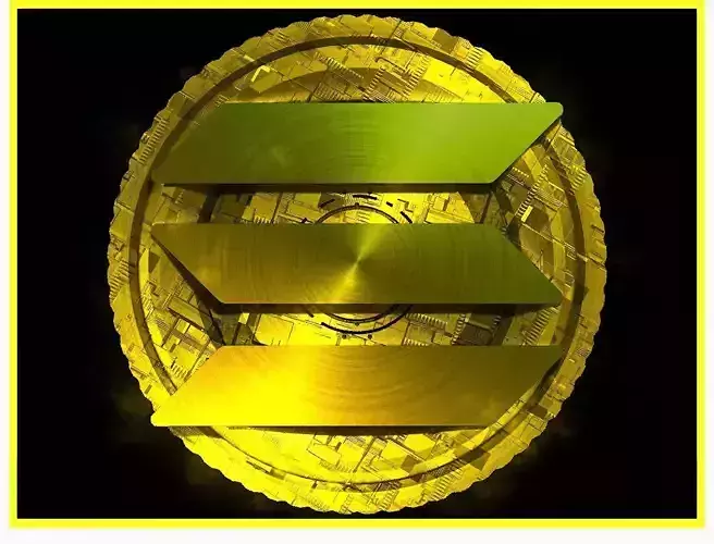 SOL Solana Btc Bitcoin Crypto Coin Token Blockchain Nft 0252